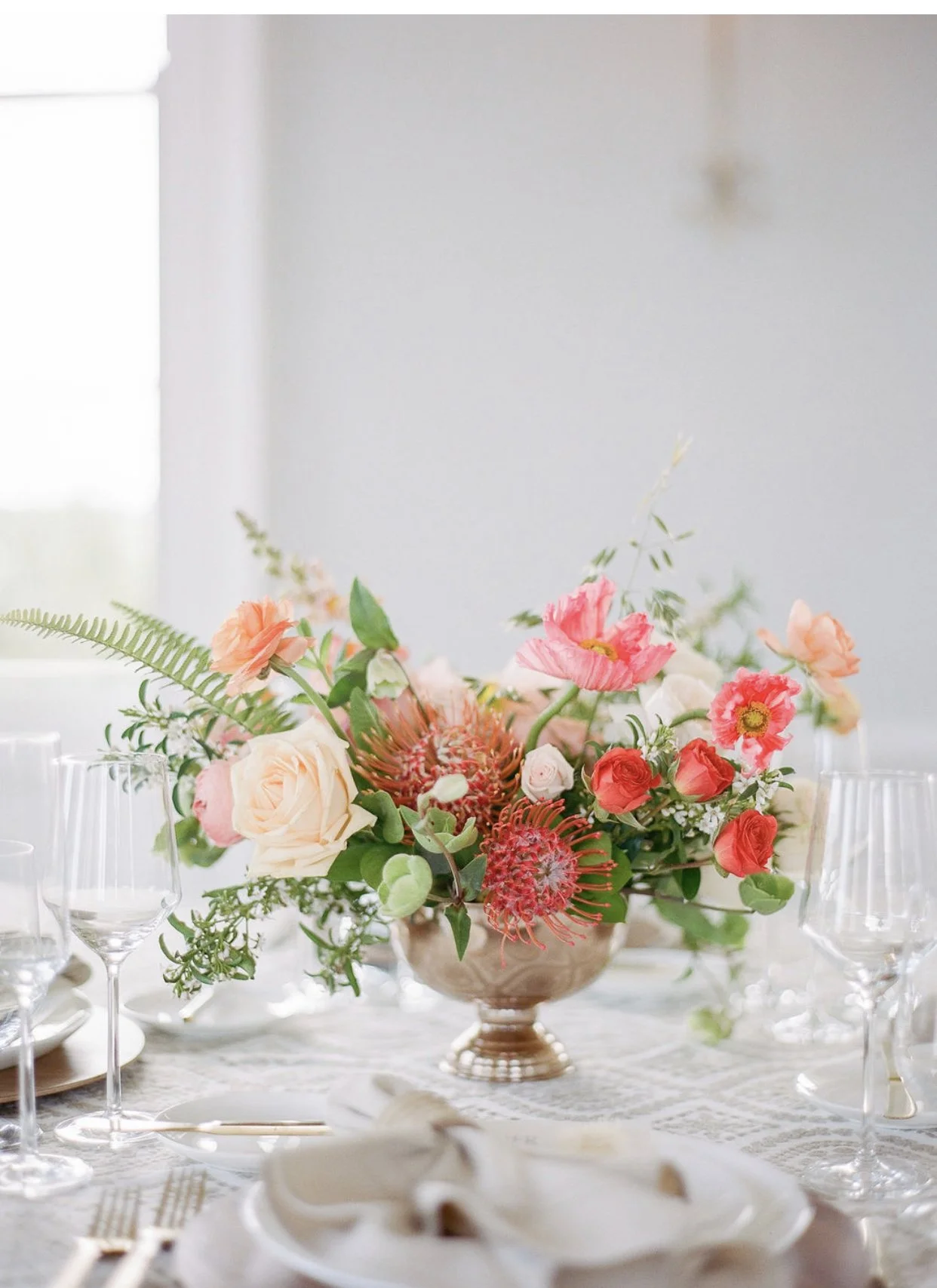 Wedding detail — boutonniere on linen